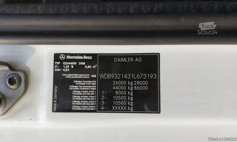 رافعة برجية Mercedes-Benz Actros 2646 K 6x4 Actros 2646 K 6x4, Kran, Retarder, beidseitig Bordmatik, Hiab 122BS-2 HiDuo, Funk