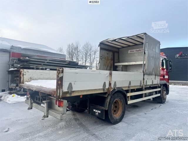 Platformos priekaba MAN TGM 18.280 flatbed truck. 87,000 km! WATCH VIDEO