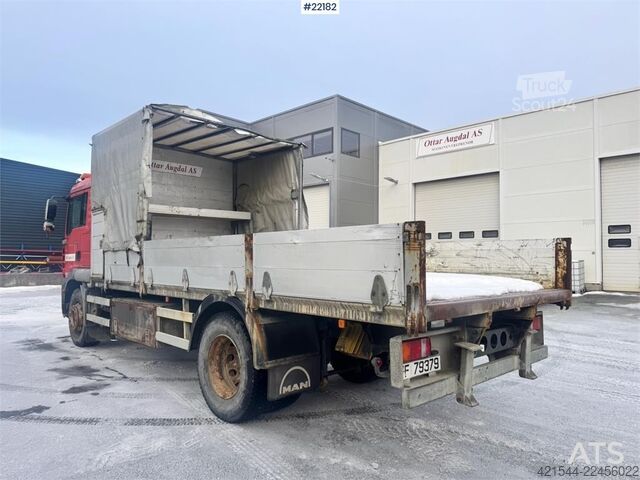 Platformos priekaba MAN TGM 18.280 flatbed truck. 87,000 km! WATCH VIDEO