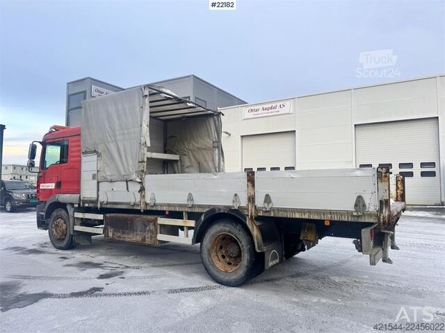 Platformos priekaba MAN TGM 18.280 flatbed truck. 87,000 km! WATCH VIDEO