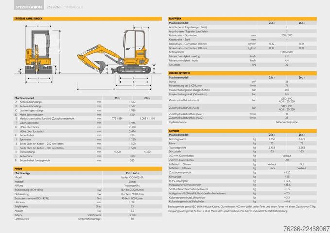 Minikaivinkone JCB 26C-1