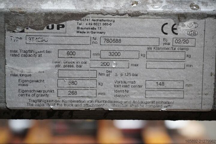 Widelec KAUP KAUP 3T429C, Breite 1200 mm