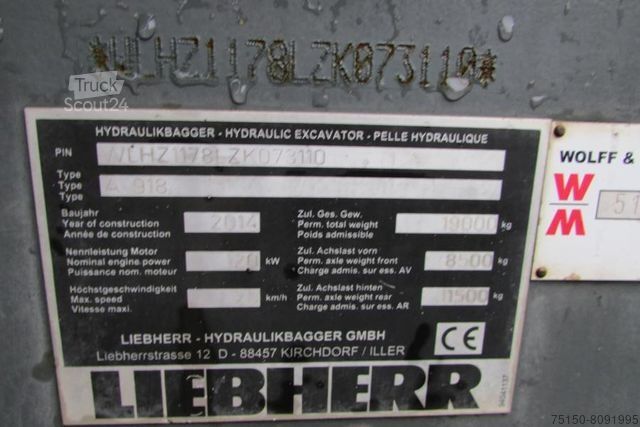 Mobilbagger LIEBHERR A 918 - OilQuick OQ 65 Nr.: 110
