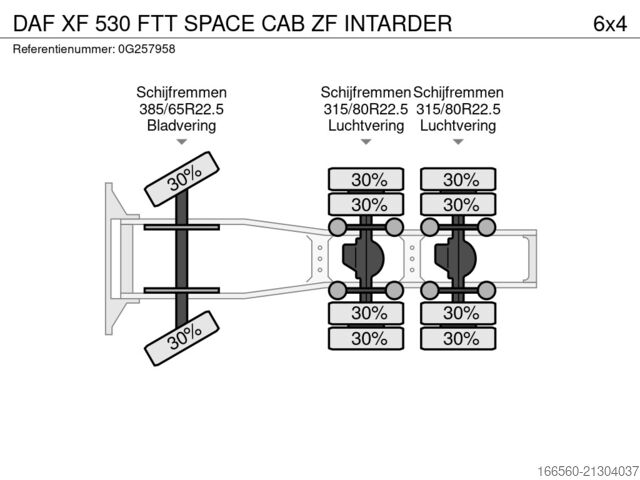 Zware last DAF XF 530 FTT SPACE CAB ZF INTARDER