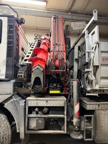 Dreiseitenkipper LKW MAN TGS 28.480 4X4 NACHLAUFACHSE FASSI 365 FRONTKRAN