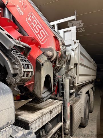 Dreiseitenkipper LKW MAN TGS 28.480 4X4 NACHLAUFACHSE FASSI 365 FRONTKRAN