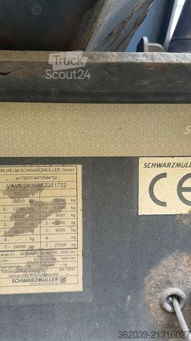Semi-remorque benne SCHWARZMÜLLER D21K0 RÜCKWÄRTSMULDEN AUFLIEGER LUFT LIFT ABS