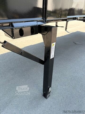 Wissellaadbak met boxstructuur  BDF-System 7.450 mm lang, Heck Alu-Rolltor, LACK NEU in schwarz!