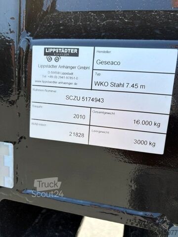 Wissellaadbak met boxstructuur  BDF-System 7.450 mm lang, Heck Alu-Rolltor, LACK NEU in schwarz!