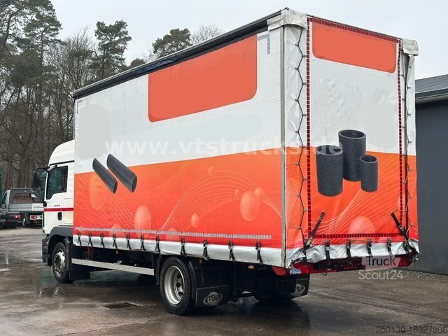 Platformas kravas automašīna ar tentu MAN TGM 18.340 4x2 Pritsche+Plane *Motorschaden*