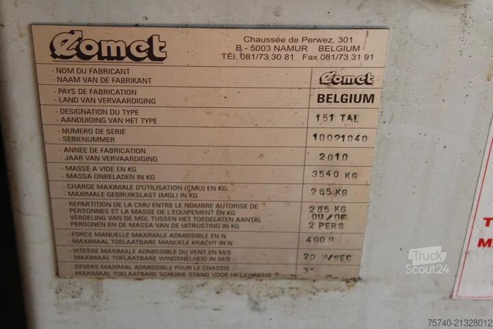 Hoogwerker Iveco Eurocargo 120EL18 + COMET + EURO 5