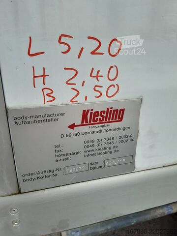 Camion frigorific MERCEDES-BENZ Kühlkoffer Aufbau Kiesling Thermoking T800R