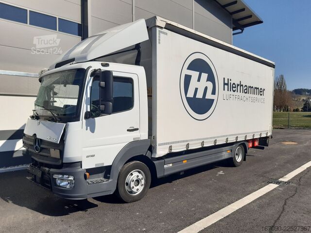 Furgon cu prelată laterală MERCEDES-BENZ Atego 818L Euro6 Edscha LBW AHK 3Sitze