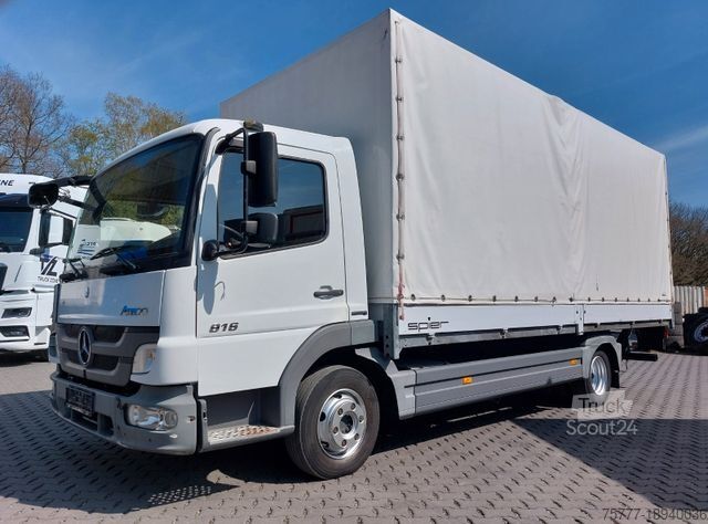 Camion bâché MERCEDES-BENZ 816 Atego PL-SP- Blatt / Luft - MP3- LBW BÄR