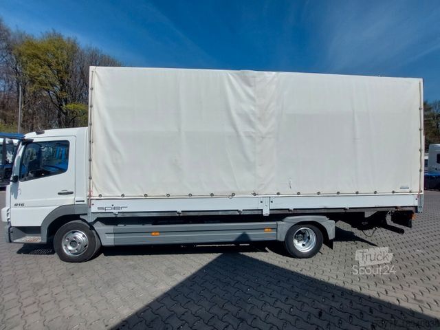 Camion bâché MERCEDES-BENZ 816 Atego PL-SP- Blatt / Luft - MP3- LBW BÄR