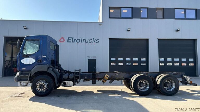 Chassi med hytt Renault Kerax 370 (LAMES / GRAND PONT / STEEL SUSP. / P...