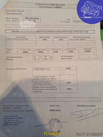 Transport de conteneurs Mercedes-Benz Actros 3235