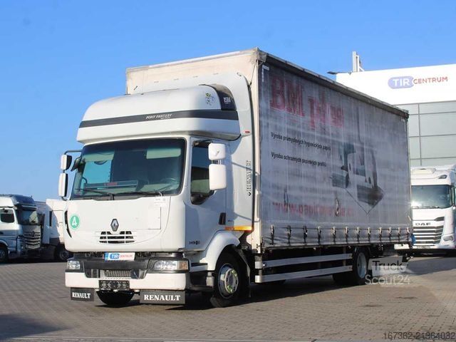 LKW mit Pritsche & Plane RENAULT MIDLUM 240.12 PR, SLEEPING CABIN, EURO 4