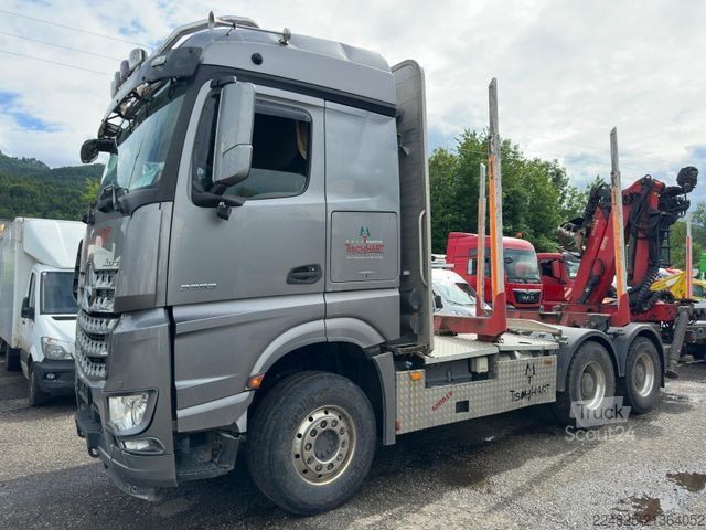 Tomruk kamyonu MERCEDES-BENZ AROCS 3353 6X4  2018 EURO6*KRAN PALFINGER*