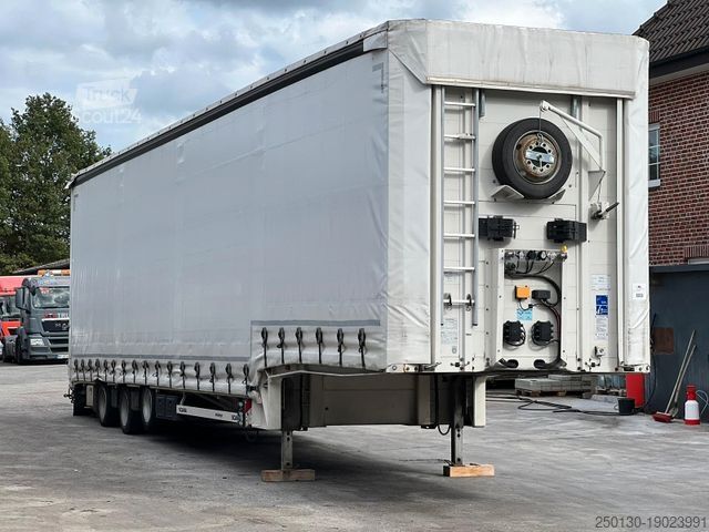 Низкорамный полуприцеп MEUSBURGER MPG-3 Tieflader Plane Lenk/Liftachse Hydr. Rampe