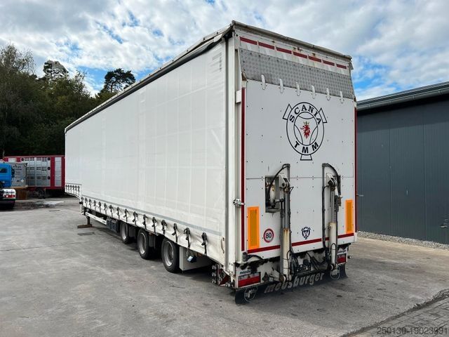 Низкорамный полуприцеп MEUSBURGER MPG-3 Tieflader Plane Lenk/Liftachse Hydr. Rampe