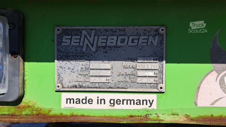Materialhåndteringsmaskine Sennebogen 850R with hydraulic rotating grapple