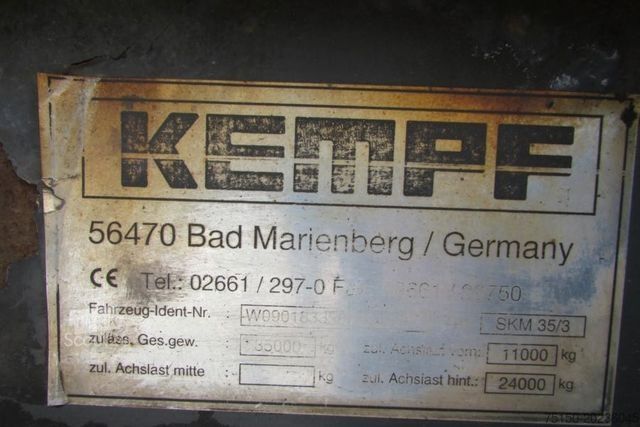 Semi-remorque benne KEMPF SKM 35/3 - Kippmulde 32 m³ Nr.: 098