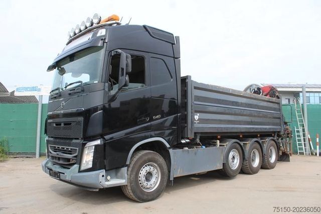Dreiseitenkipper LKW VOLVO FH 540 8x4 BL BORDMATIK KRAN HMF2120-K4 Nr.: 832