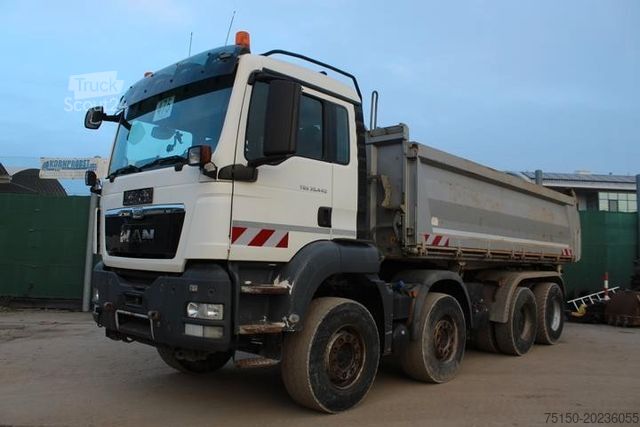 Camion-benne tricar MAN TGS 35.440 8x4 BB - MEILLER - EURO 5 - Nr.: 475