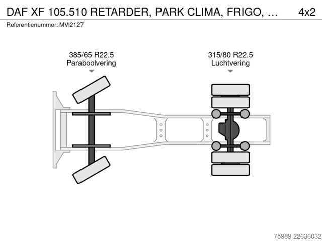 Standard-SZM DAF XF 105.510 RETARDER, PARK CLIMA, FRIGO, EURO 4