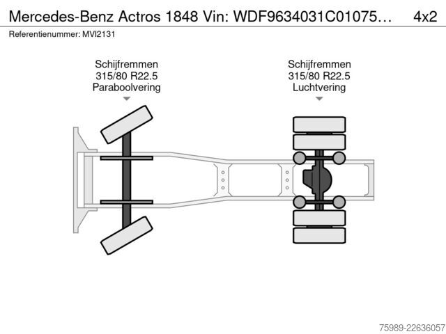 Standard-SZM Mercedes-Benz Actros 1848 Vin: WDF9634031C010750 , FRIGO, TOP...