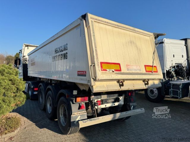 Semi-remorque benne LANGENDORF SKA 24/30 ALU Mulden Kipper 26m³ Liftachse