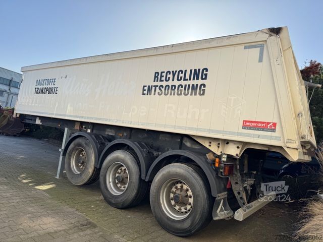 Kippipuoliperävaunu LANGENDORF SKA 24/30  ALU Mulden Kipper  26m³  Liftachse