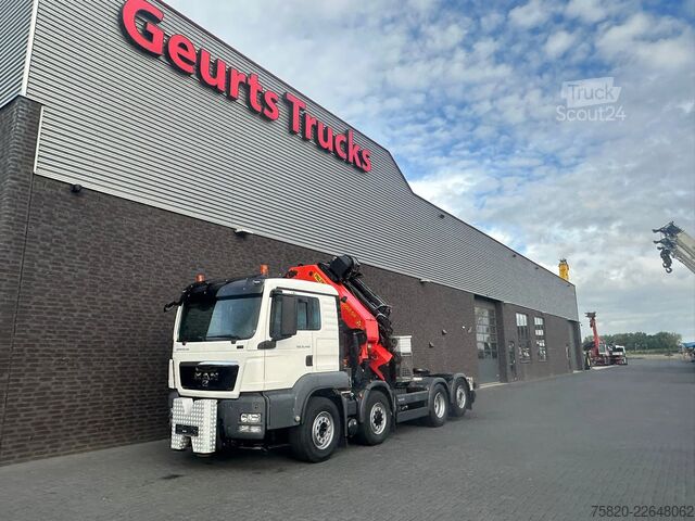 Vrachtwagen met kraan MAN TGS 35.440 8X4H-6 BL + PALFINGER PK 78002 + PJ ...