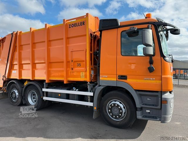 Garbage truck MERCEDES-BENZ Actros 2532 6x2 MP 3 Zoeller Medium SL-2,