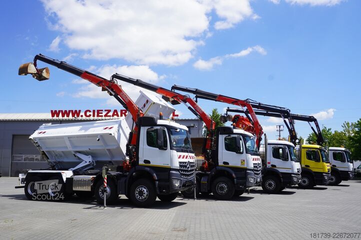 Volquete con Grúa Mercedes-Benz Arocs 3236 8×4/ 90 tho. km / Fassi F155A