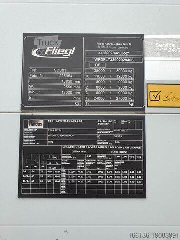 Auflieger mit Pritsche & Plane FLIEGL SDS 390 Gardine Standard Ultralight Coil