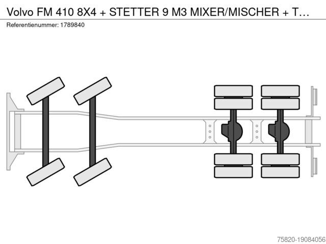 Frullatore Volvo FM 410 8X4 + STETTER 9 M3 MIXER/MISCHER + THEAM...