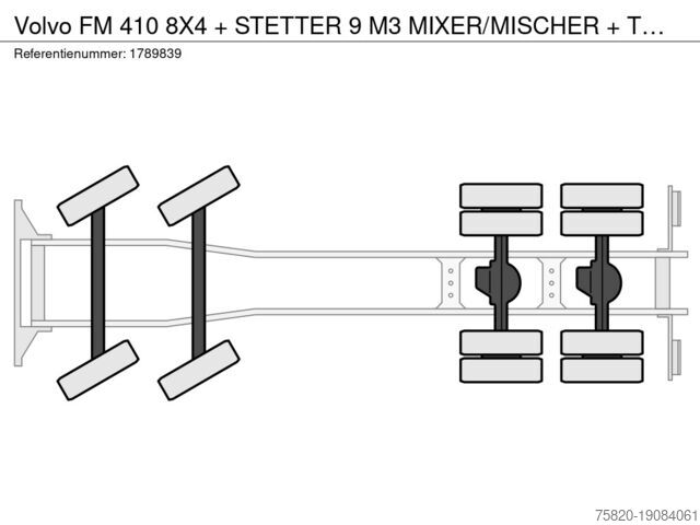 Frullatore Volvo FM 410 8X4 + STETTER 9 M3 MIXER/MISCHER + THEAM...