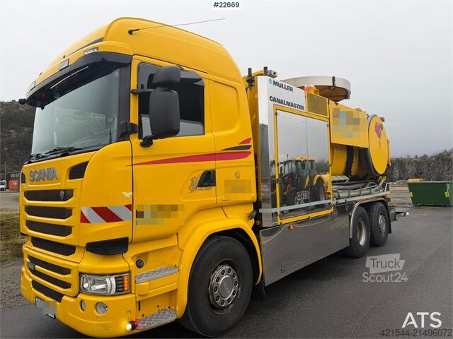 Siurbimo transporto priemonė Scania R490 6x2 jetting/sludge vacuum combi with Muller s