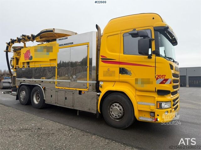 Siurbimo transporto priemonė Scania R490 6x2 jetting/sludge vacuum combi with Muller s
