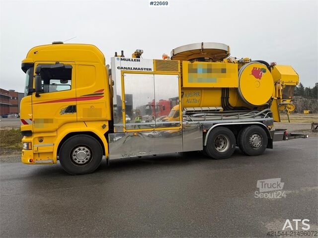 Siurbimo transporto priemonė Scania R490 6x2 jetting/sludge vacuum combi with Muller s