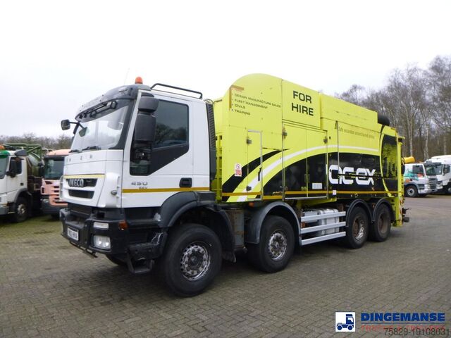 Vacuum truck Iveco Trakker 450 8x4 MTS vacuum excavator / Saugbagger