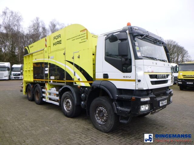 Vacuum truck Iveco Trakker 450 8x4 MTS vacuum excavator / Saugbagger