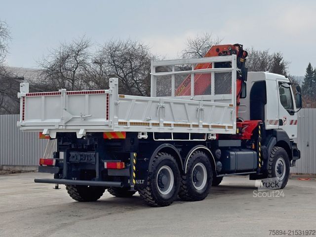 Γερανός τοποθετημένος σε φορτηγό RENAULT KERAX 420 DCI* PK 36002/FUNK * 6x6 * TOPZUSTAND