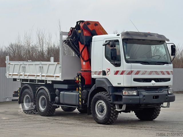 Ανατρεπόμενο φορτηγό RENAULT KERAX 420 DCI* PK 36002/FUNK * 6x6 * TOPZUSTAND