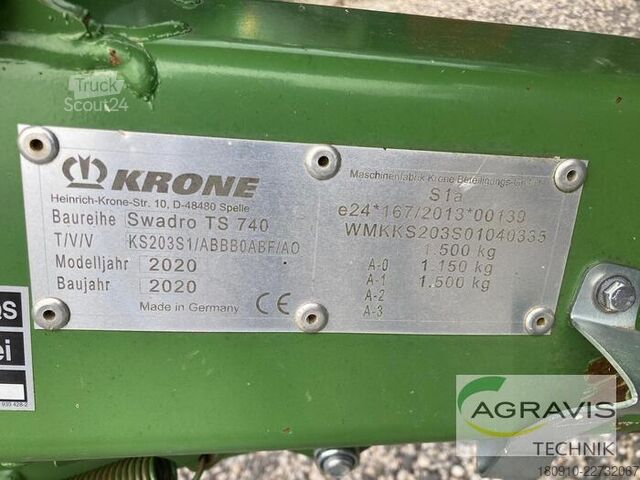 Технология сена Krone SWADRO TS 740
