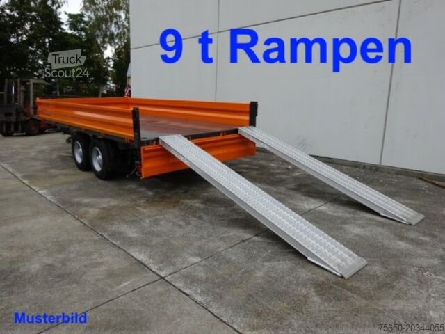 Kiepaanhangwagen Möslein TTD 11 Weiß  neuer Tandem 3- Seitenkipper Tieflader-- Neufahrzeug --