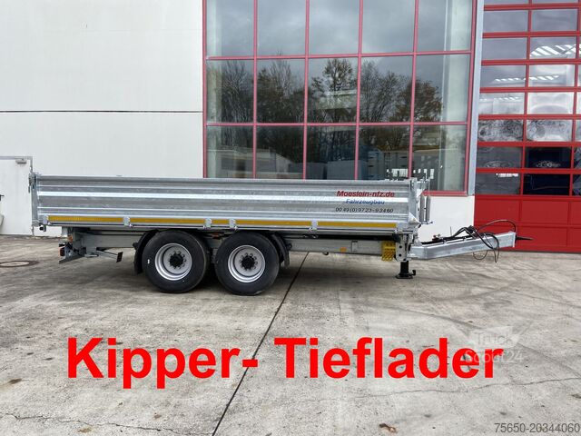 Kiepaanhangwagen Möslein TTD 14  5,70 m  14 t Kipper Tieflader 5,70 m lang, Breite Reifen-- Neufahrzeug --