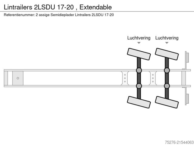 Dieplader Lintrailers 2LSDU 17-20 , Extendable